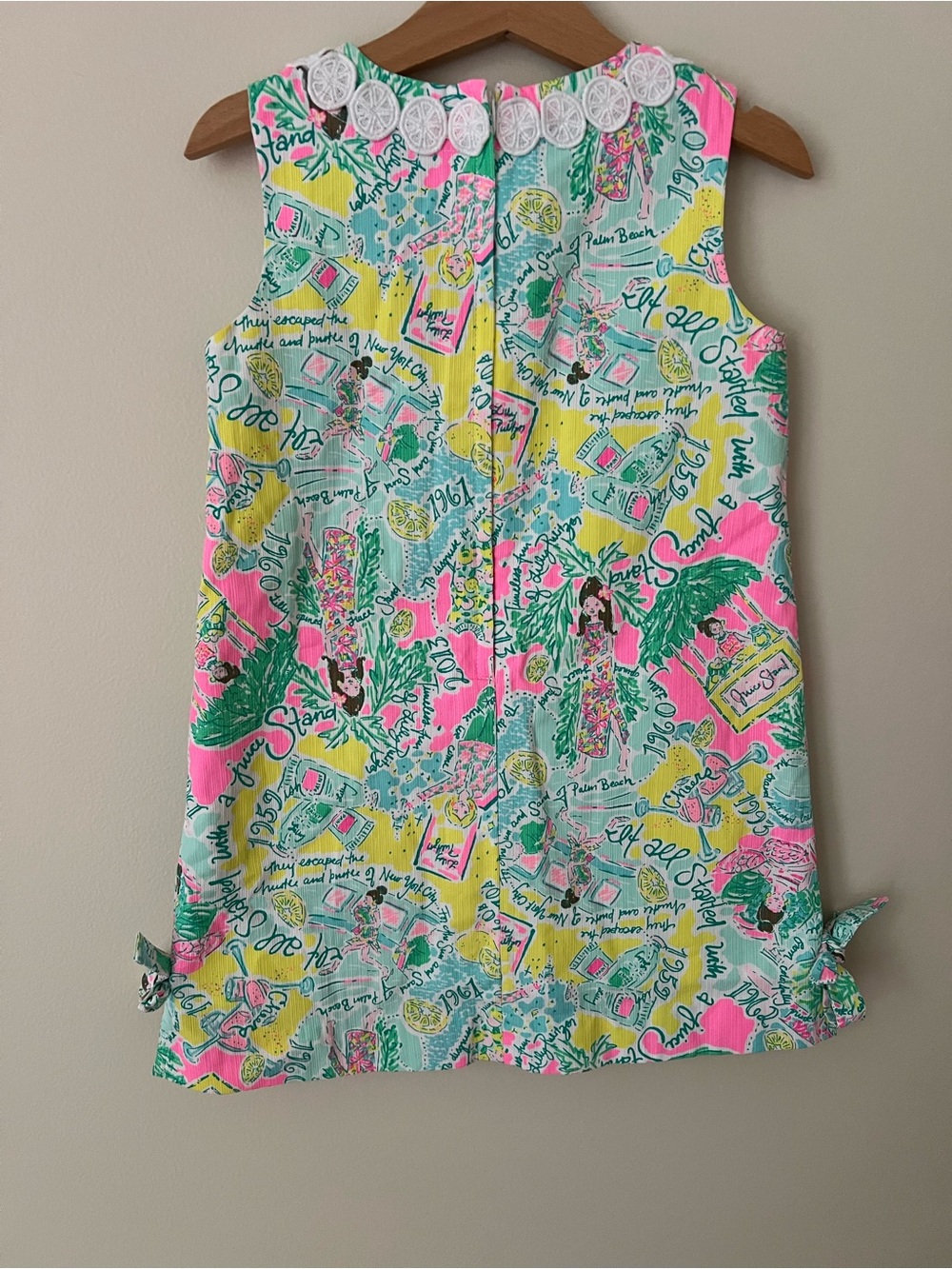Lilly Pulitzer | Girls Pink Tropical Print Sleeveless Dress #004455 Size 5 - Picture 7 of 13